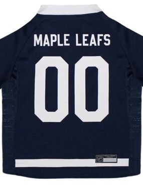 Dog Toronto Maple Leafs Navy Jersey with White Number 00